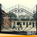 hose outdoor gate iron cast wrought design with flower panels